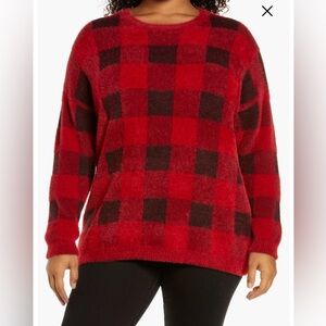 Bobeau Buffalo Plaid Sweater